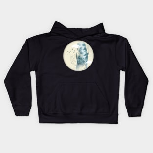 Nature and Geometric Shapes - Double Exposure Kids Hoodie